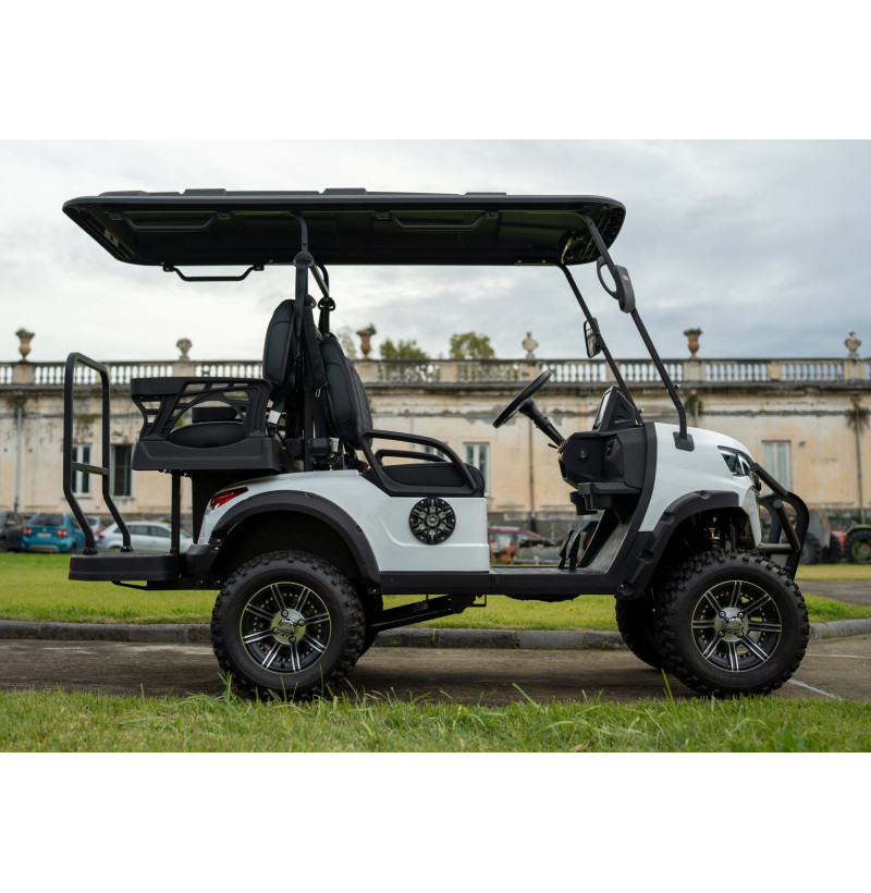 Golf Cart Elettrico 4 Posti (2+2) Mod. F PLUS – Motore 5kW, Autonomia 110 km, Off Road