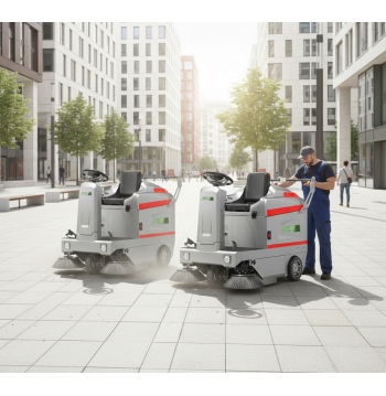 ST3 – Spazzatrice professionale per grandi superfici con sistema avanzato di controllo polvere