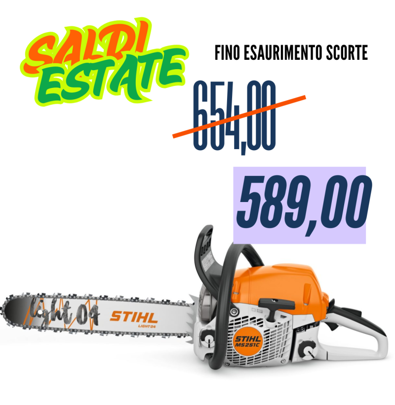 Motosega STIHL MS 251 – Potente e robusta per legna e lavori forestali