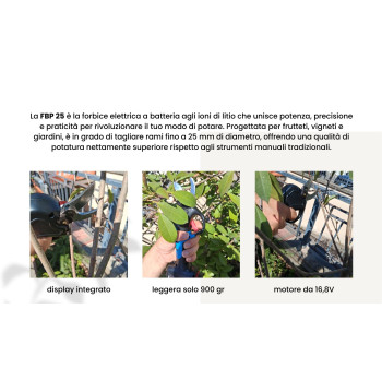 Forbice Elettrica FBP 25 – Potatura Precisa fino a 25 mm