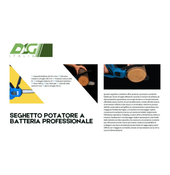 Potatore Elettrico Professionale SP8 – Precisione e Potenza per la Potatura Intensa
