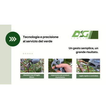 WS036Y Forbice Elettrica a Batteria – Taglio 36 mm, 2 Batterie