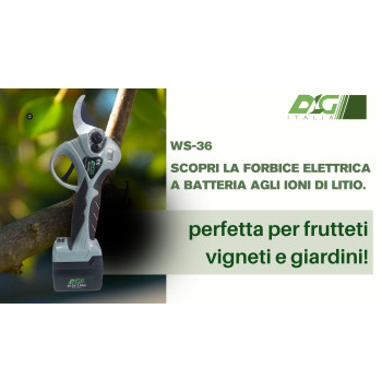 WS036Y Forbice Elettrica a Batteria – Taglio 36 mm, 2 Batterie