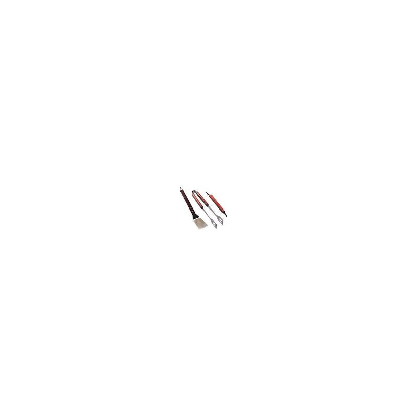 Set 3 Utensili Barbecue Sandrigarden in Acciaio Inox con Manico in Legno