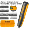 Avvitatore Ingco 4V – Compatto, USB, con 40 punte e valigetta