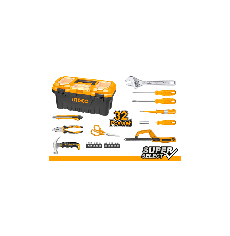 Set Utensili Ingco HKTHP10321 – 32 pezzi in valigetta rigida